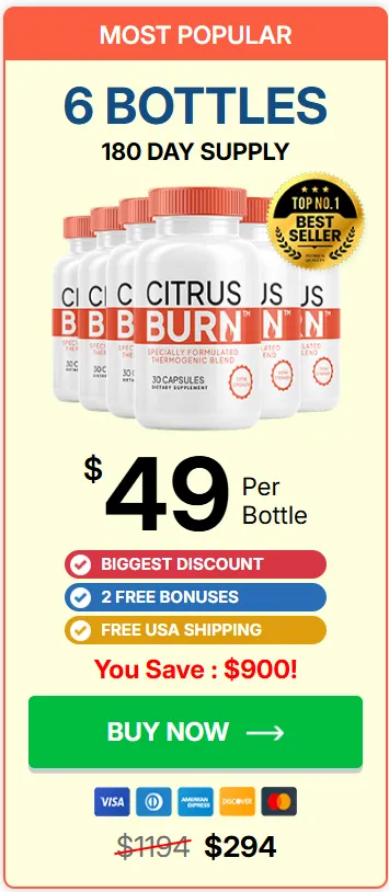 CitrusBurn 6 bottle