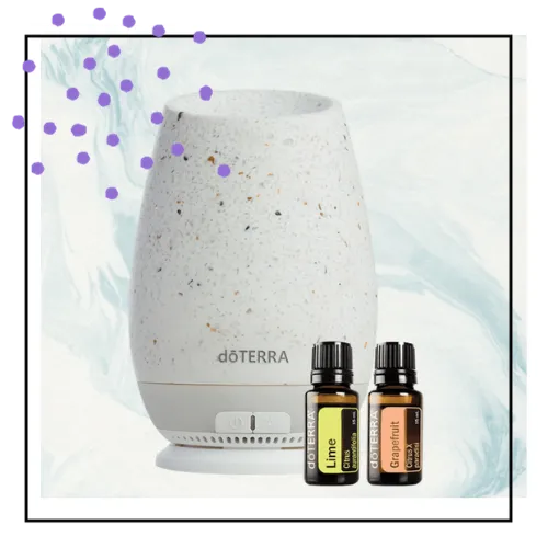 doTERRA essential oil diffusing, creating a serene home atmosphere