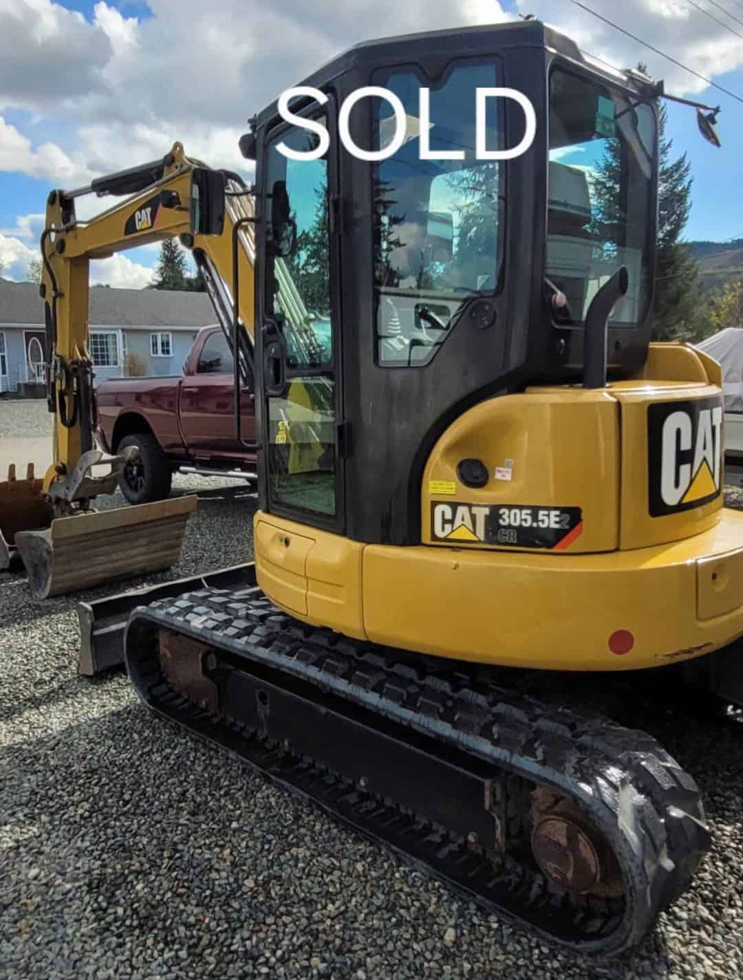 2019 CAT 305.5 compact excavator with hydraulic thumb and new tracks - sold inventory example
