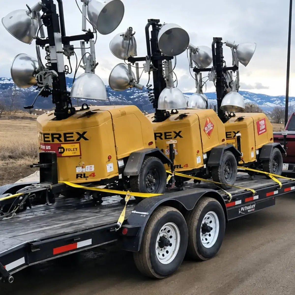 2016 Terex RL4 Kubota diesel light towers loaded on a trailer, for sale in Barriere, BC
