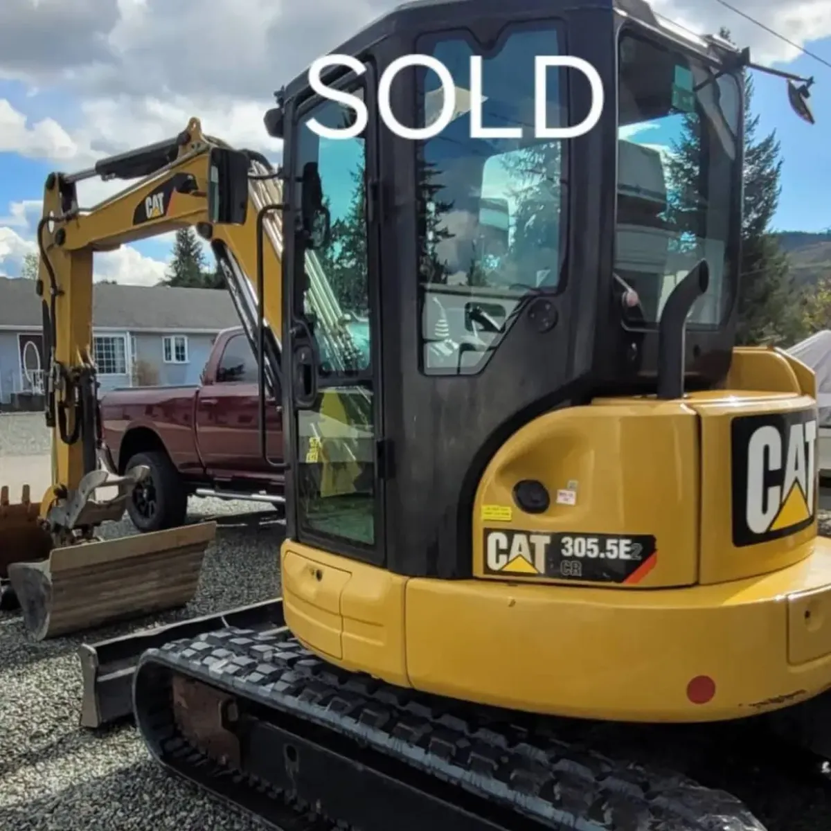 2019 CAT 305.5 compact excavator with hydraulic thumb and new tracks - sold inventory example