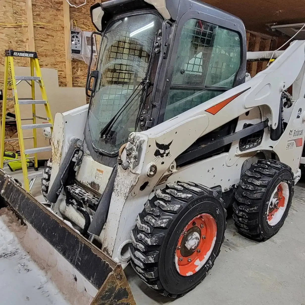 2017 Bobcat S770 skid steer loader with 94 HP diesel engine and dealer-serviced condition