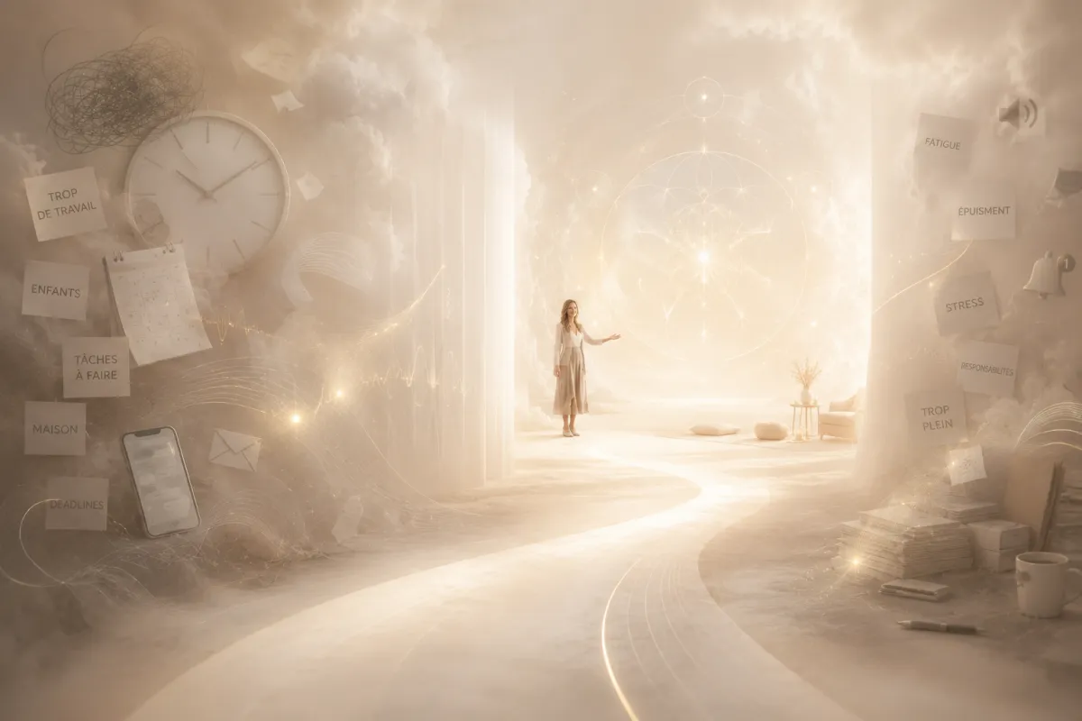 Femme se reposant paisiblement et se reconnectant à sa douceur