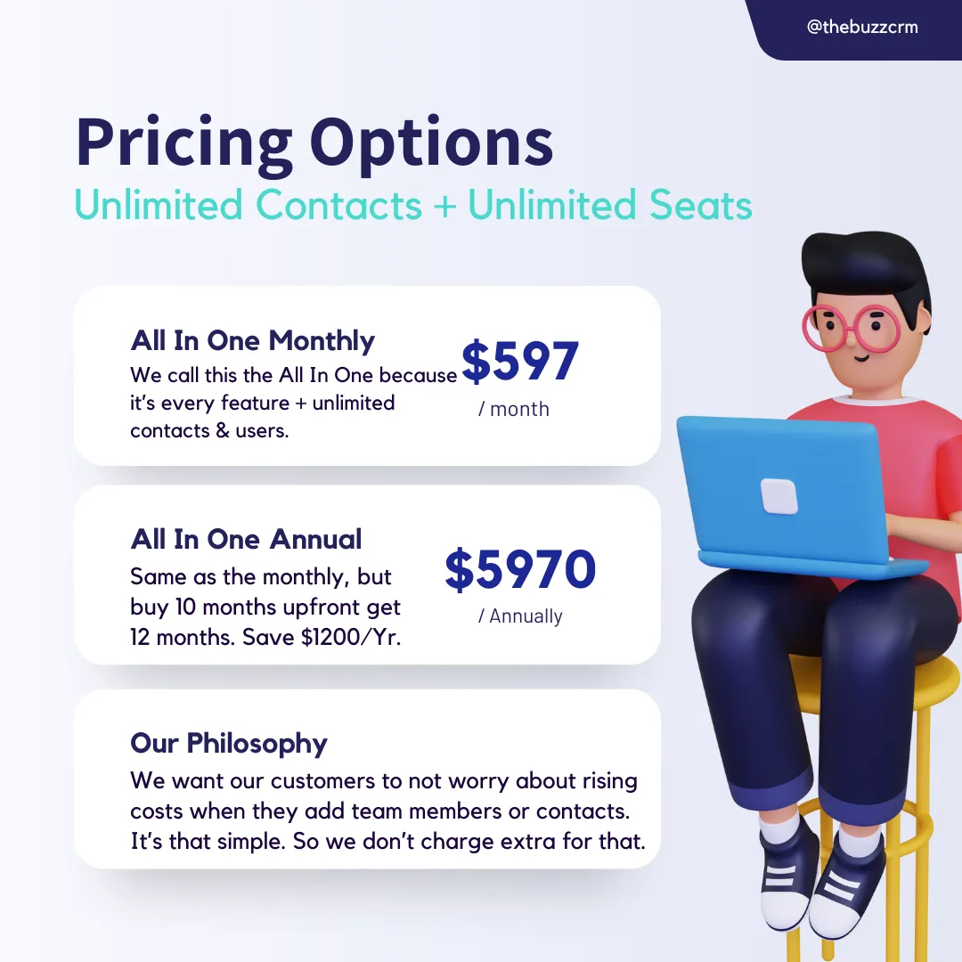 Pricing For The Buzz CRM