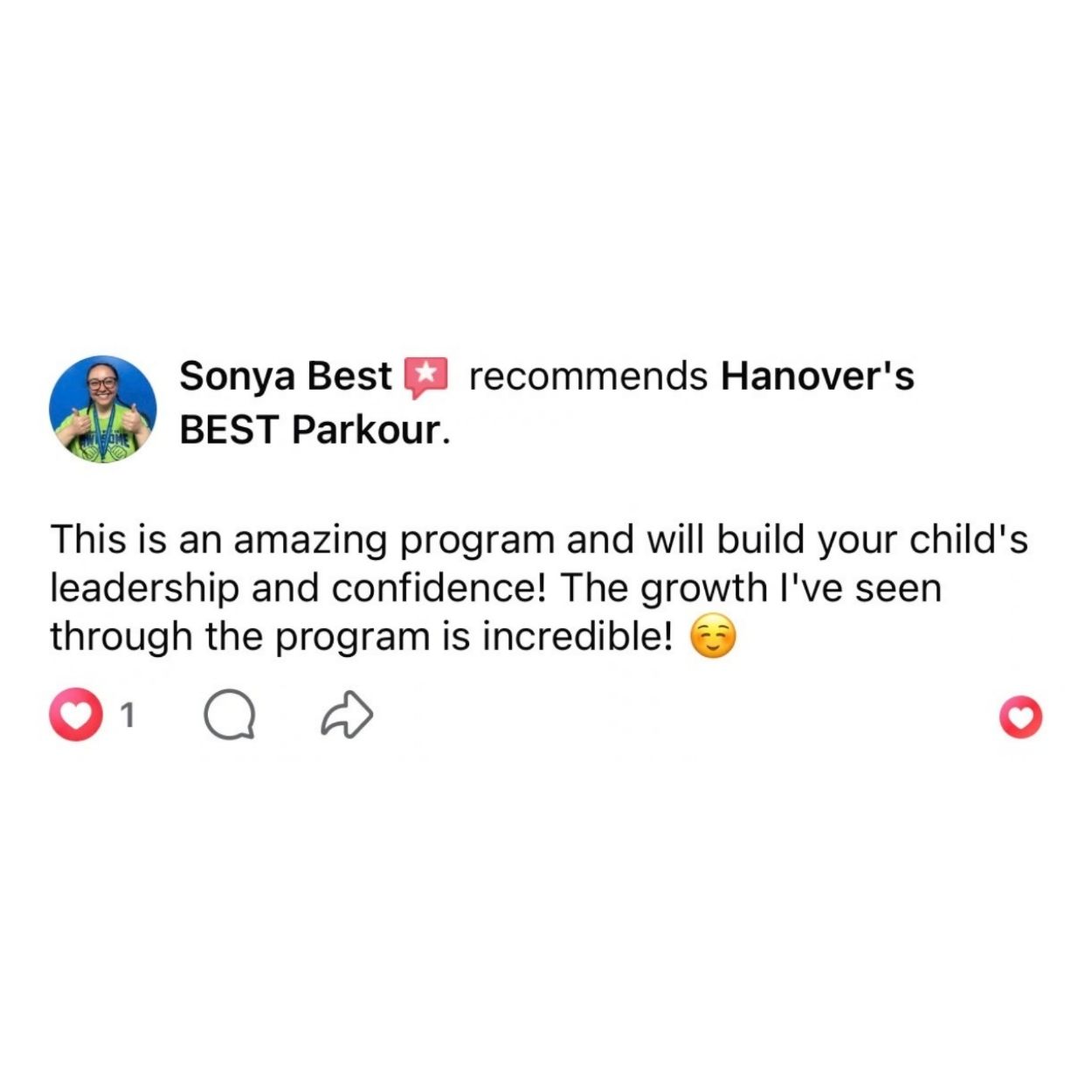 Review for Hanover's BEST Parkour