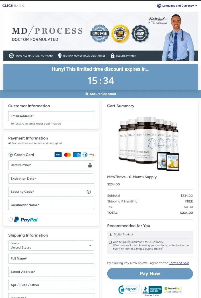 MitoThrive order