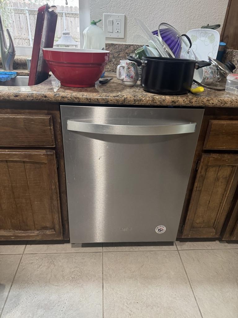 Whirlpool dishwasher repaired for a no-drain problem in Fairfield, California