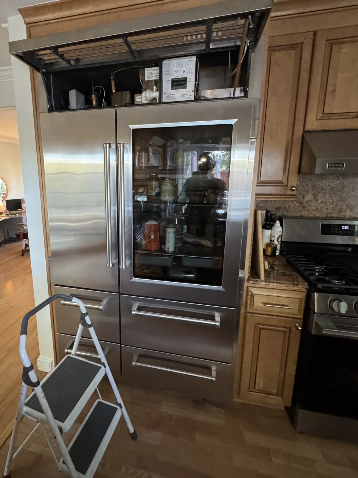 Sub-Zero PRO 48 refrigerator and freezer during DNAA repair in Napa, CA