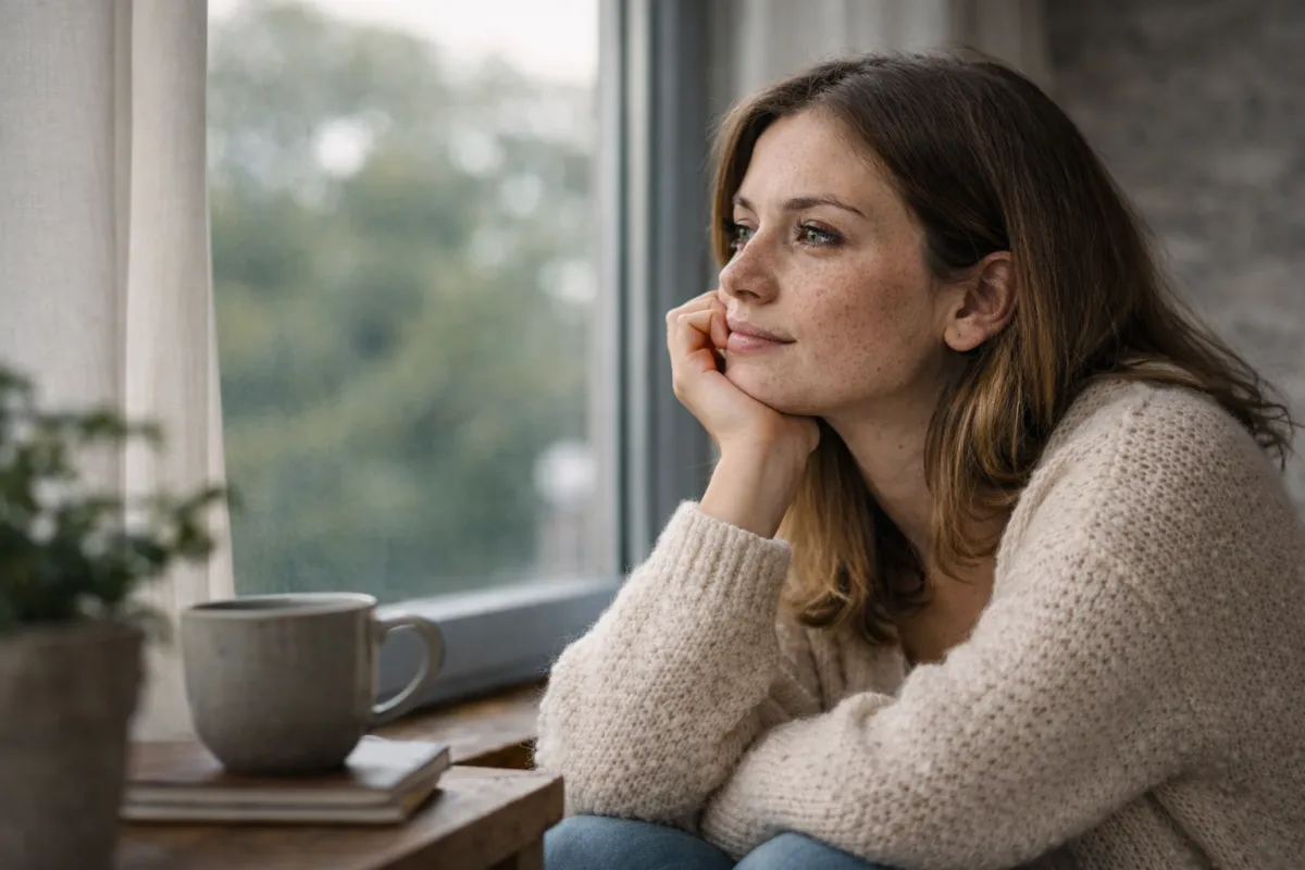 Vrouw in haar twintiger jaren die twijfelt over wat ze wil in haar leven
