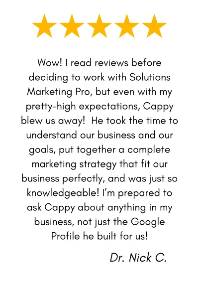 google review - dr. nick