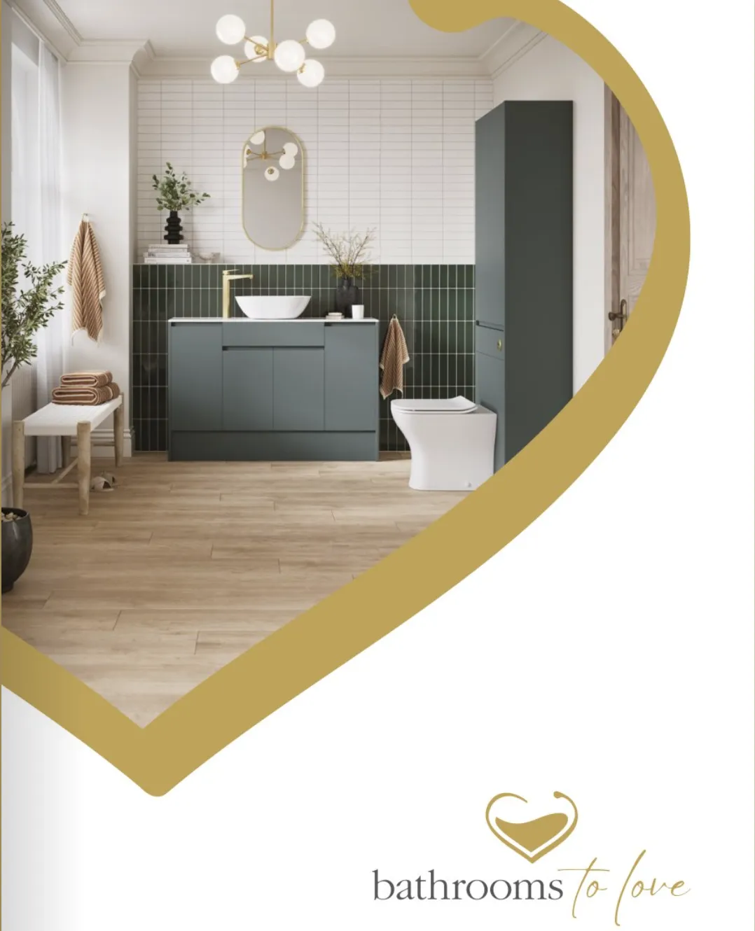 Bathroom renovation Glasgow brochure showing modern bathroom designs, fitted units and premium fixtures