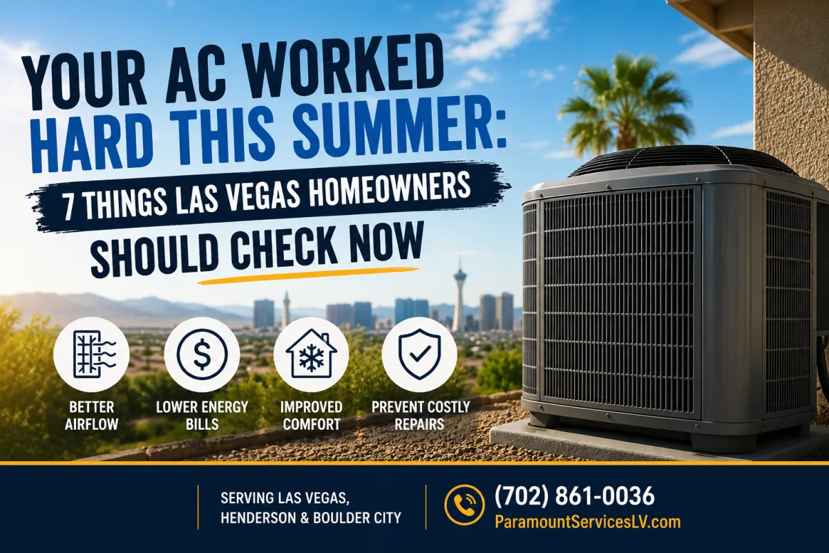 Your AC Worked Hard This Summer: 7 Things Las Vegas Homeowners Should Check Now