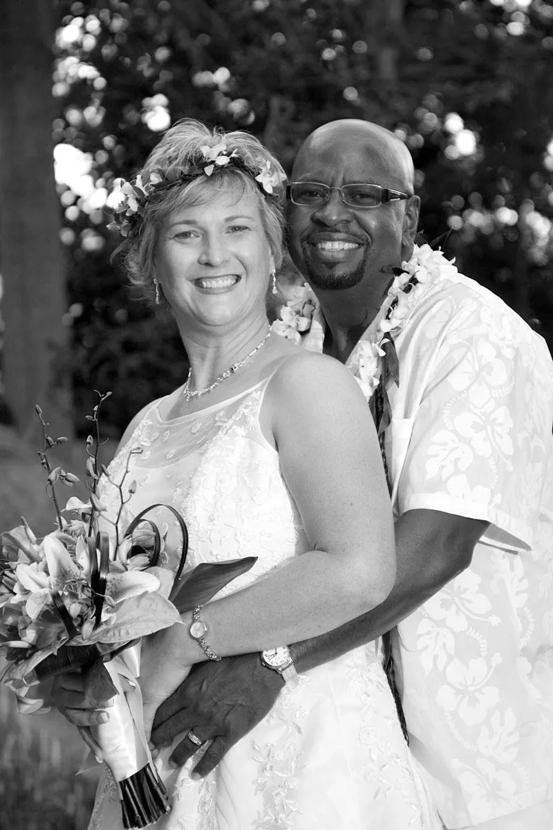 Jerry Bowden and his bride Michelle Calloway