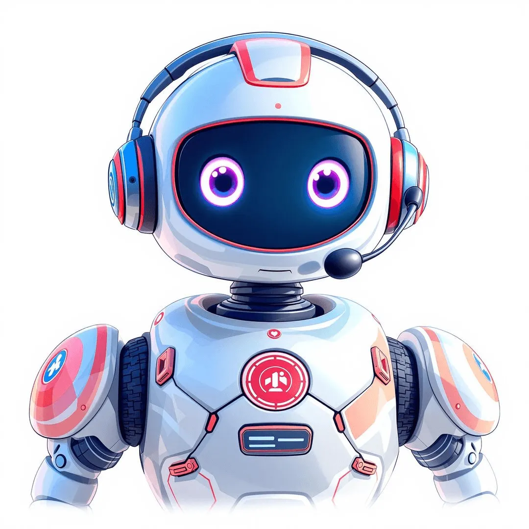 AI robot speaking on the phone with customers for a business call