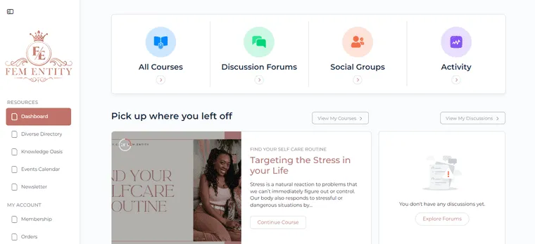 Fem Entity Member Dashboard