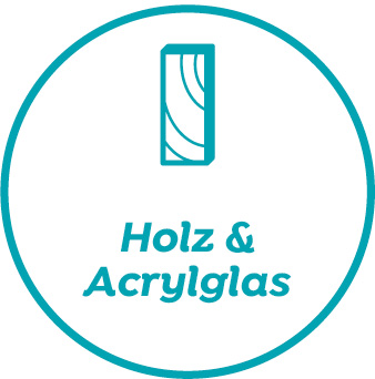 Material aus Holz und Acrylglas