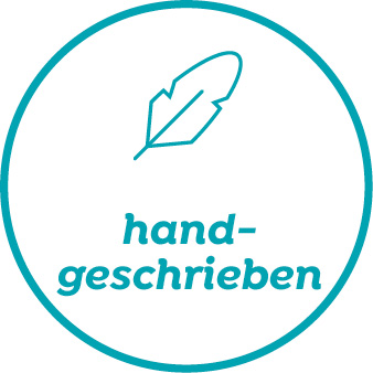 handgeschriebene Täfelchen