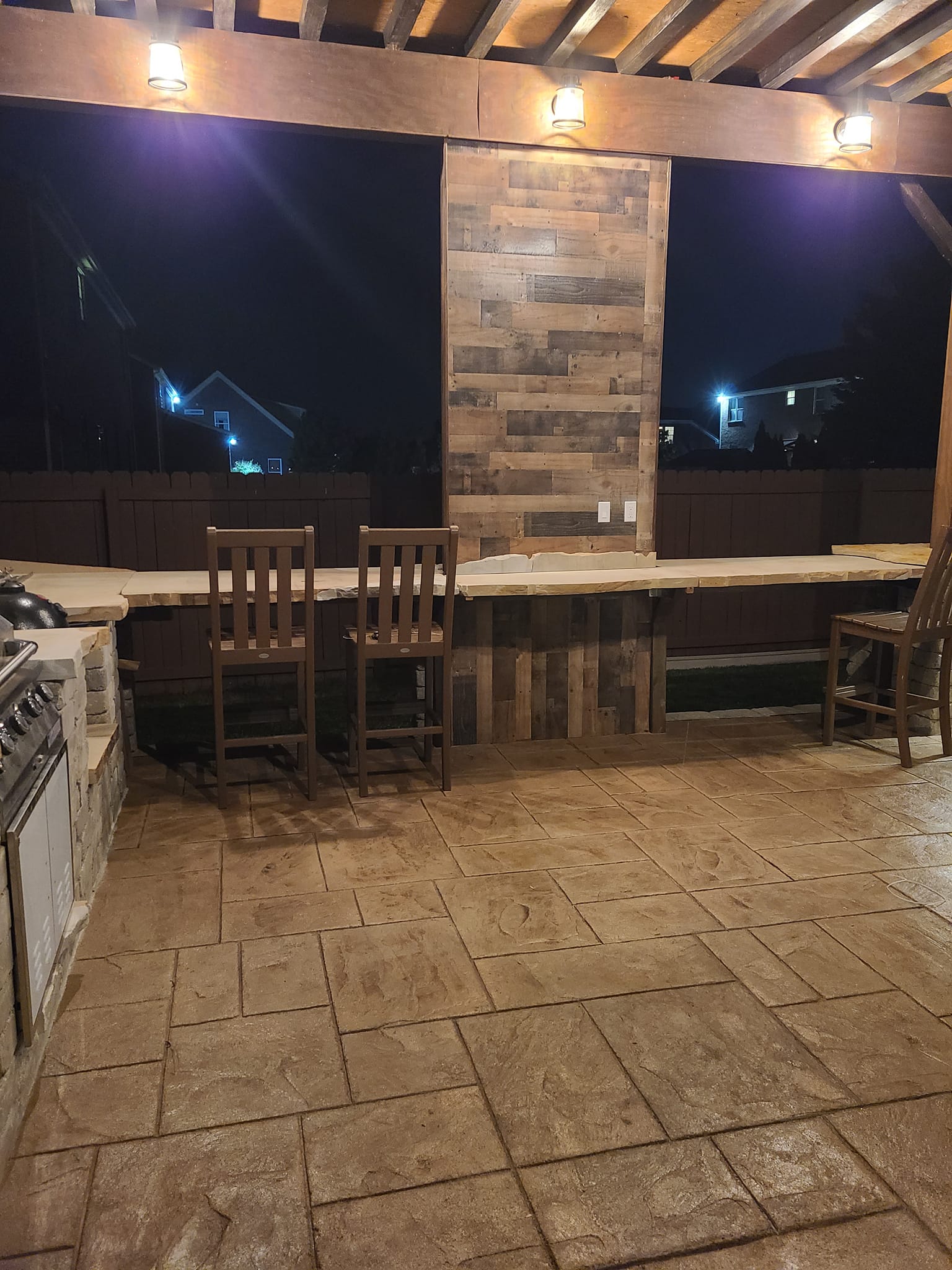 C&L Services Company constructing Hardscape