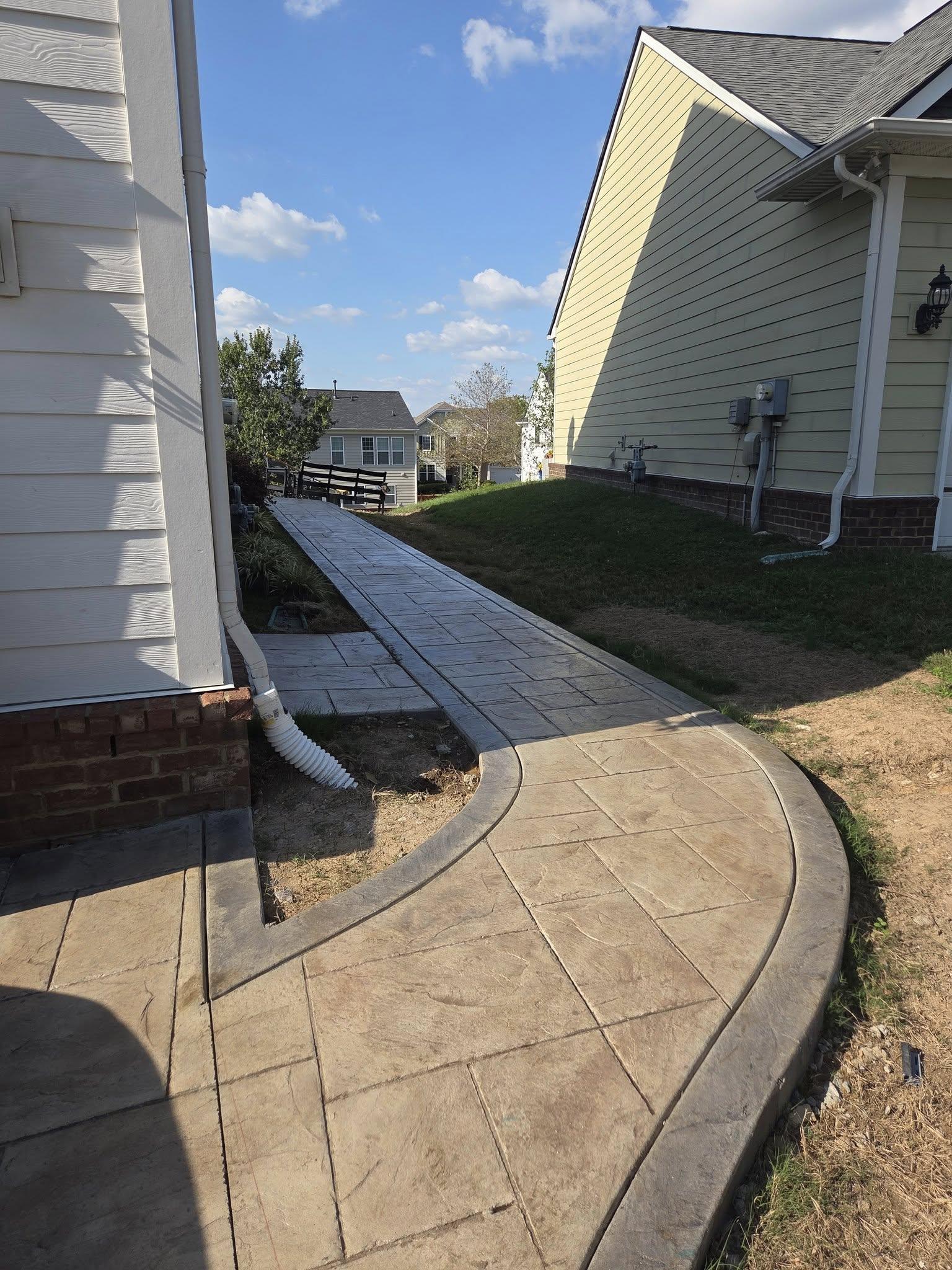 C&L Services Company constructing Stamped Concrete Pathways