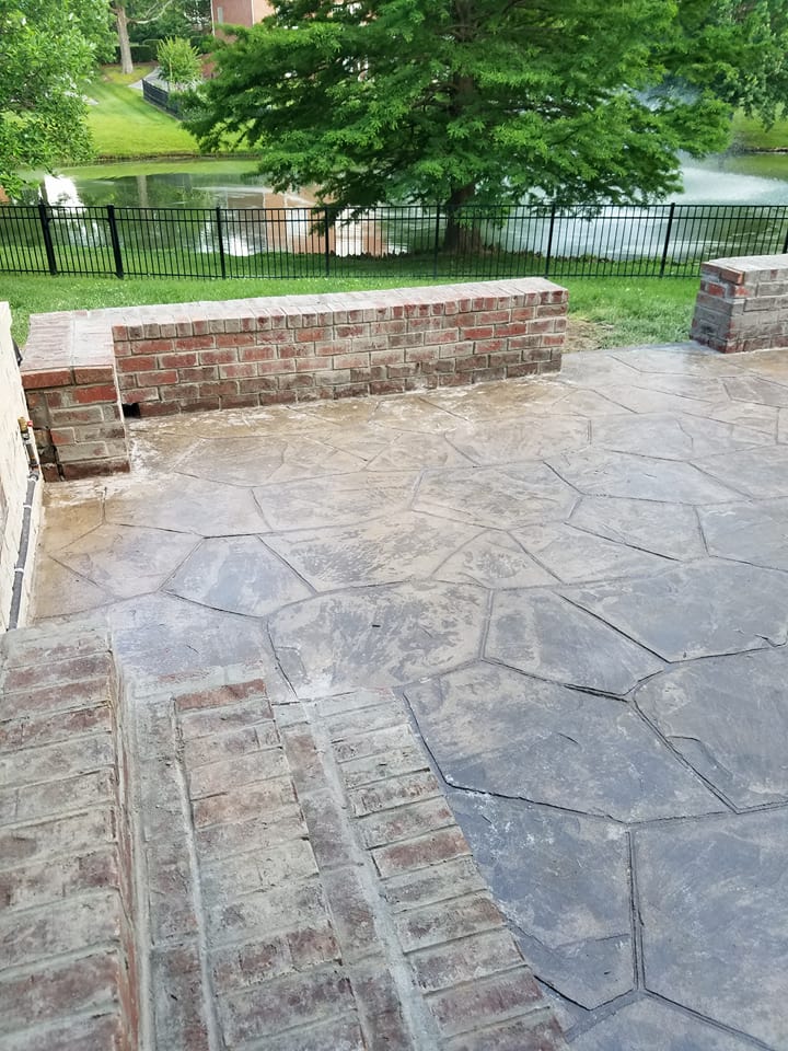 C&L Services Company constructing Decorative Concrete patio