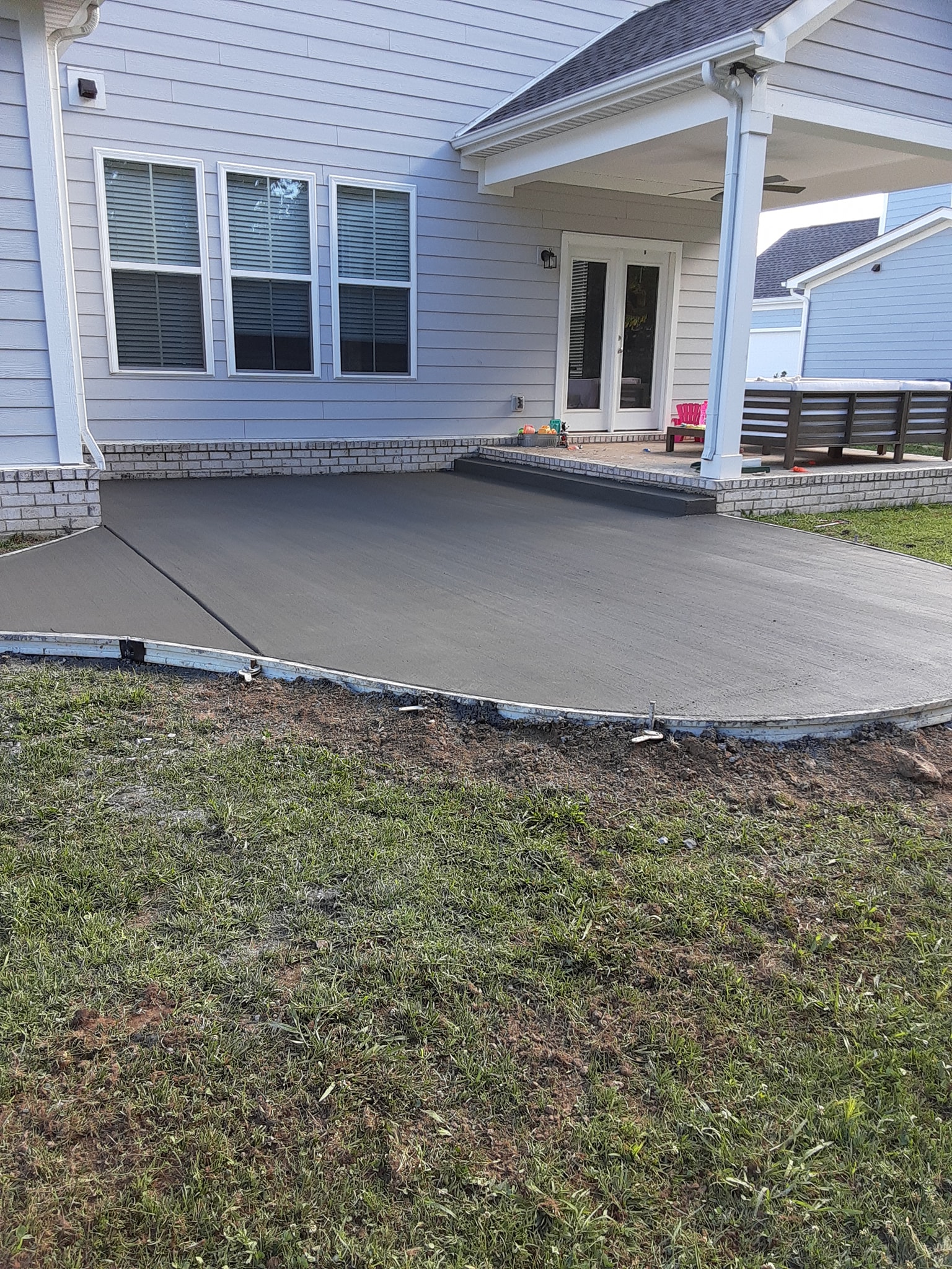 C&L Services Company constructing Decorative Concrete patio