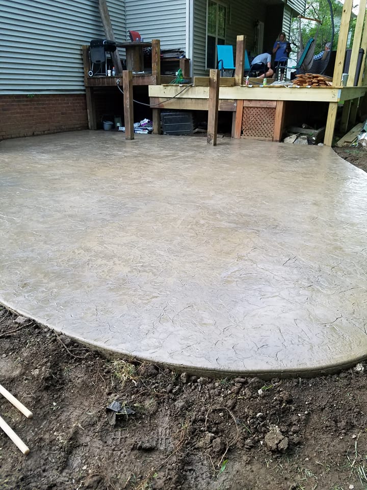C&L Services Company constructing Decorative Concrete patio