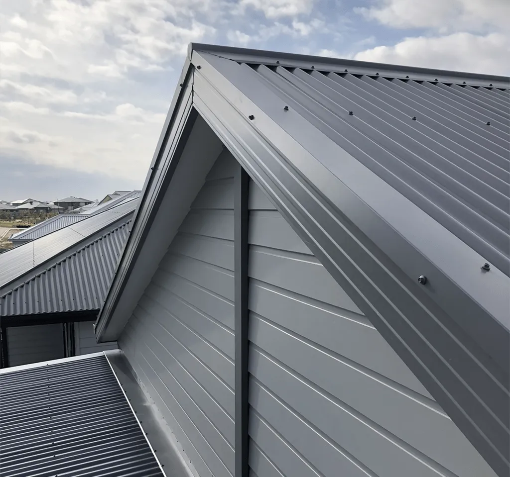 a steel fascia of a house