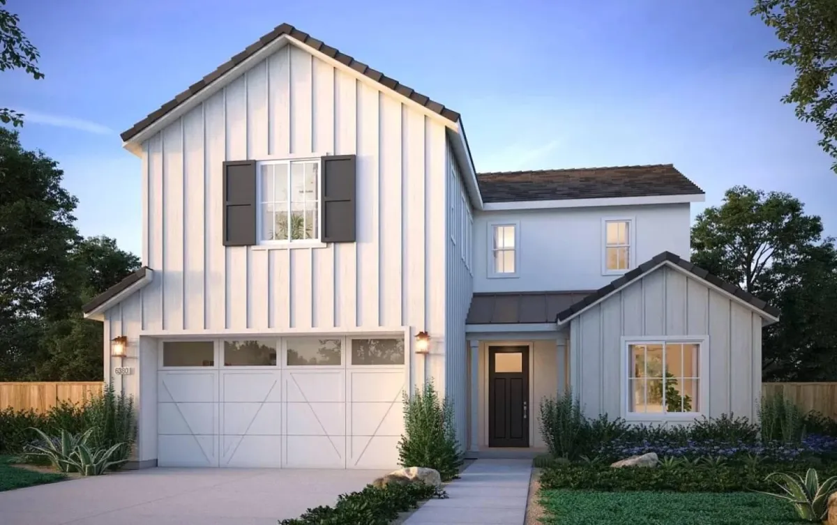 a board and batten siding of a house