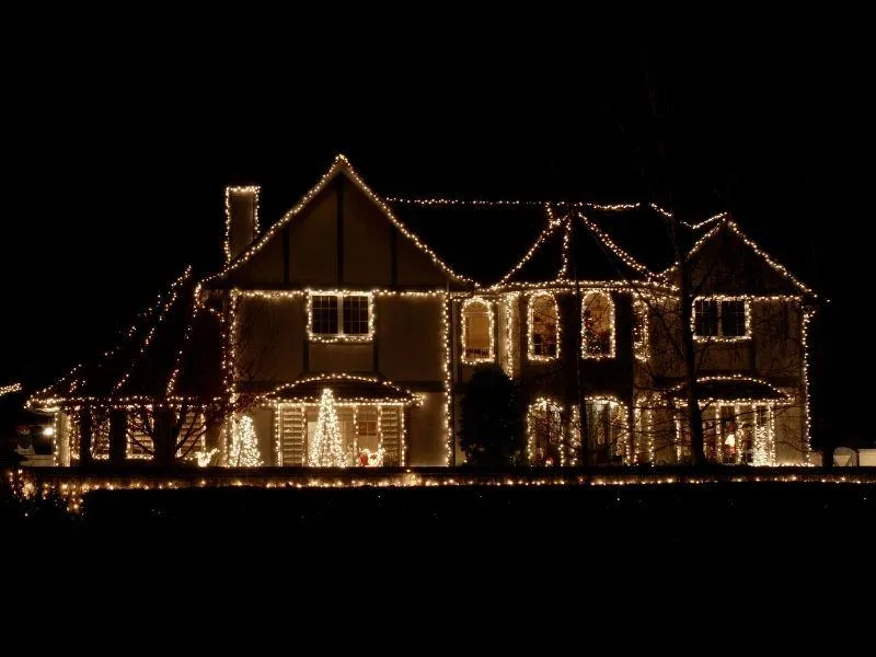 Christmas Lights on home in Denver