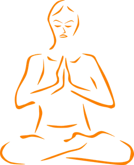 Image of an yogi figure in the lotus pose enjoying a meditation 