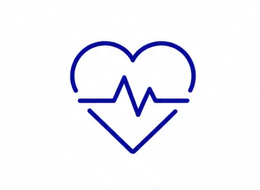 Heartbeat icon with document outline