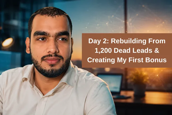 Day 2: Rebuilding From 1,200 Dead Leads and Creating My First Affiliate Bonus