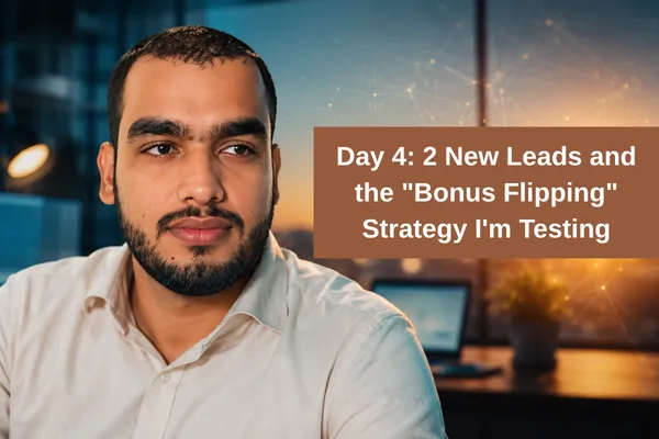 Day 4: 2 New Leads and the "Bonus Flipping" Strategy I'm Testing