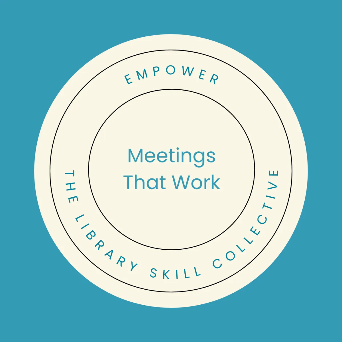 Meeting that Work written on cream circle. Click to register.