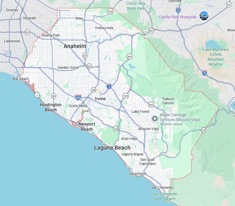 map of Orange County