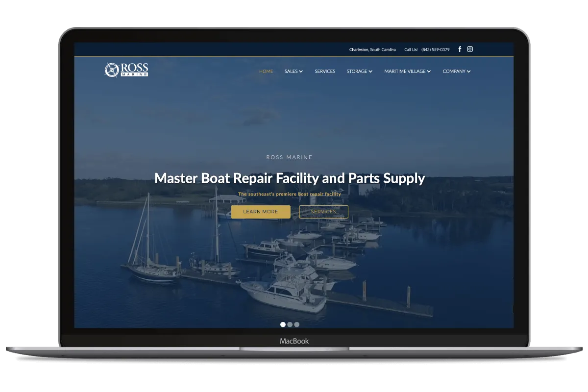 Ross Marine website image 