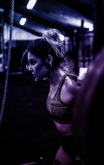 Woman lifting weights