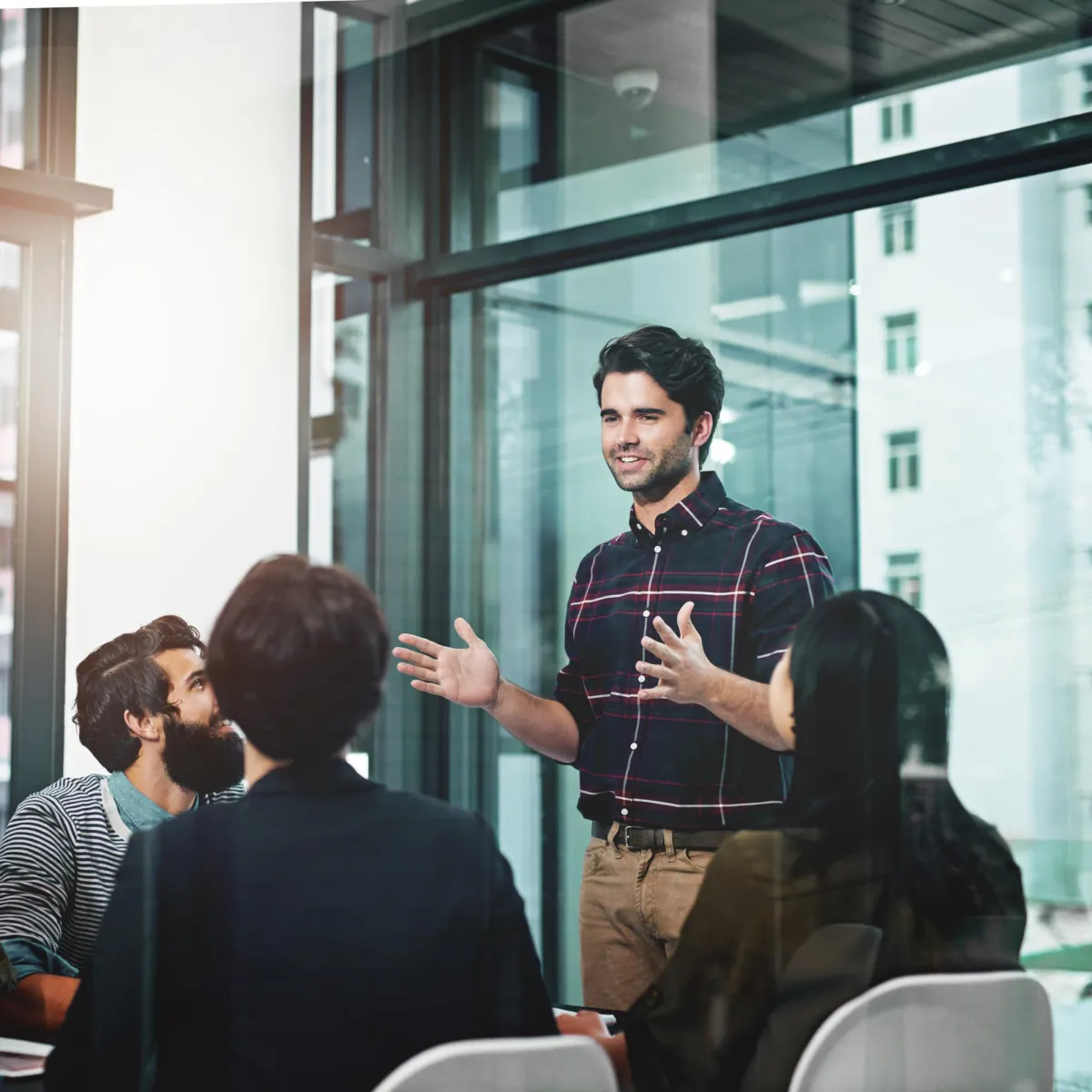 Individuals navigating leadership
