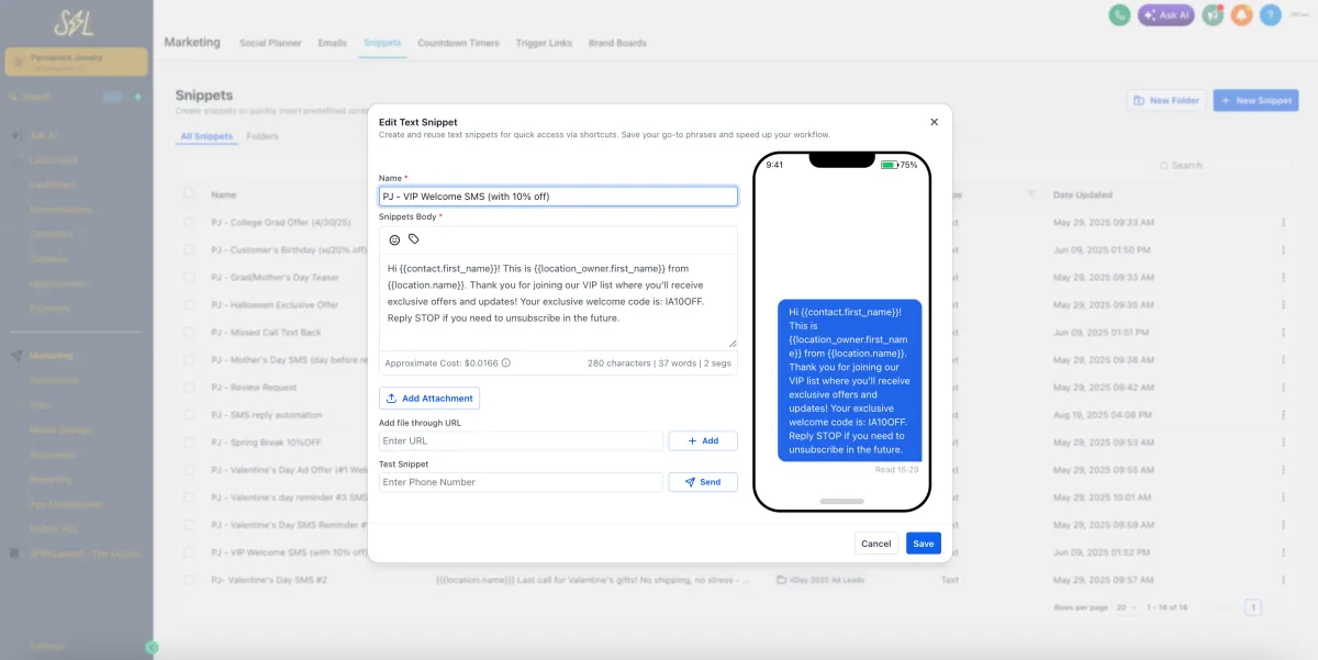SMS Marketing for Permanent Jewelry: Why a Text Gets Read When Nothing Else Does