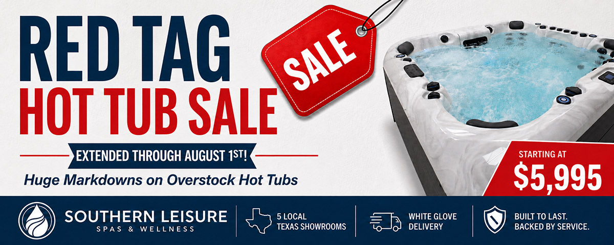 Red Tag Hot Tub Sale Banner