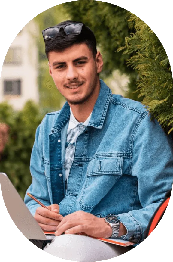 Man in denim jacket representing affiliate success