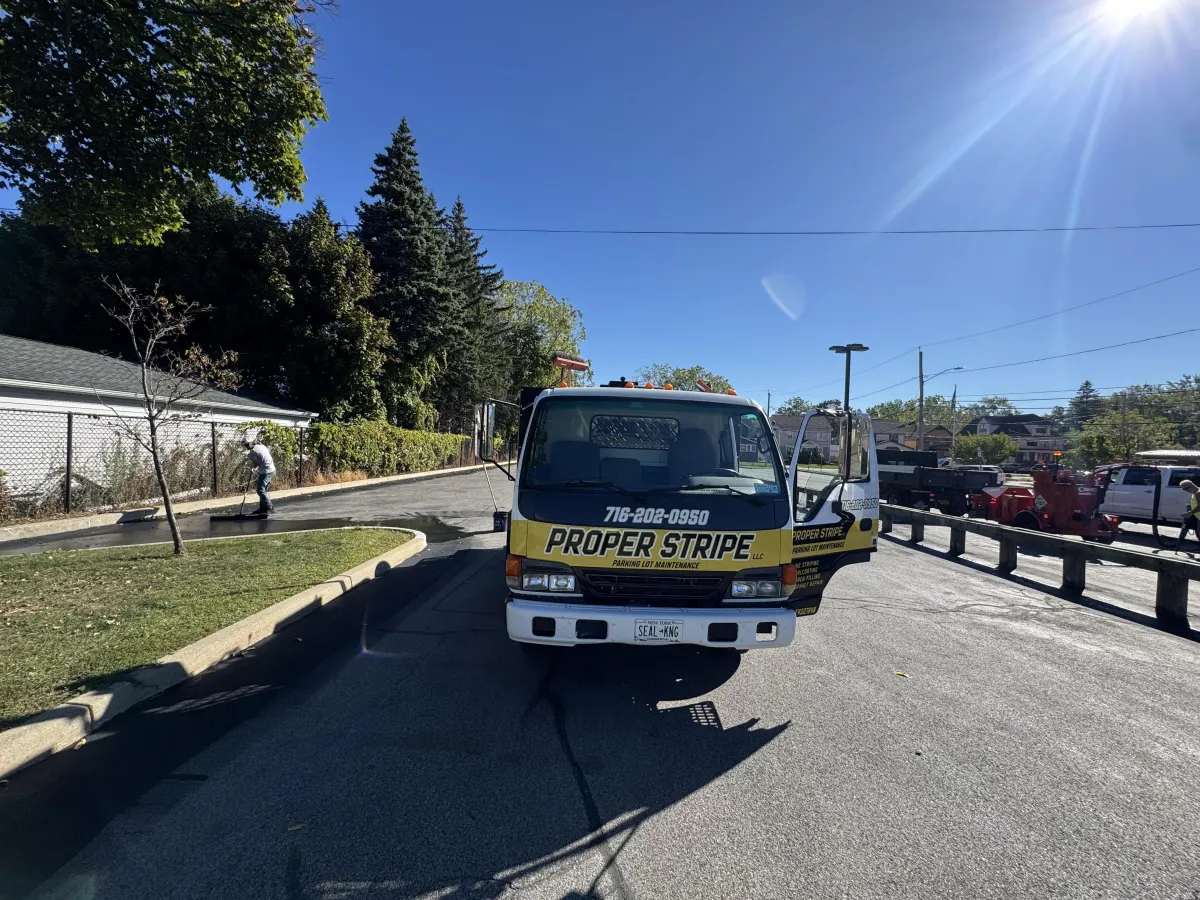 Proper Stripe sealcoating