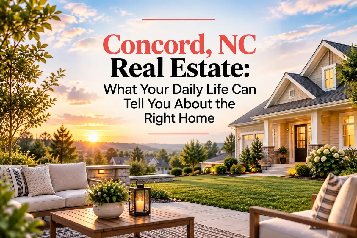 Concord, NC Real Estate: What Your Daily Life Can Tell You About the Right Home