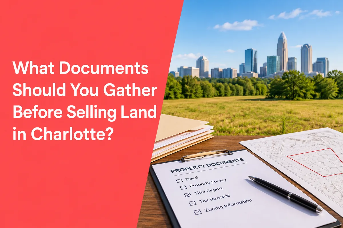 Documents to gather before selling vacant land in Charlotte, North Carolina