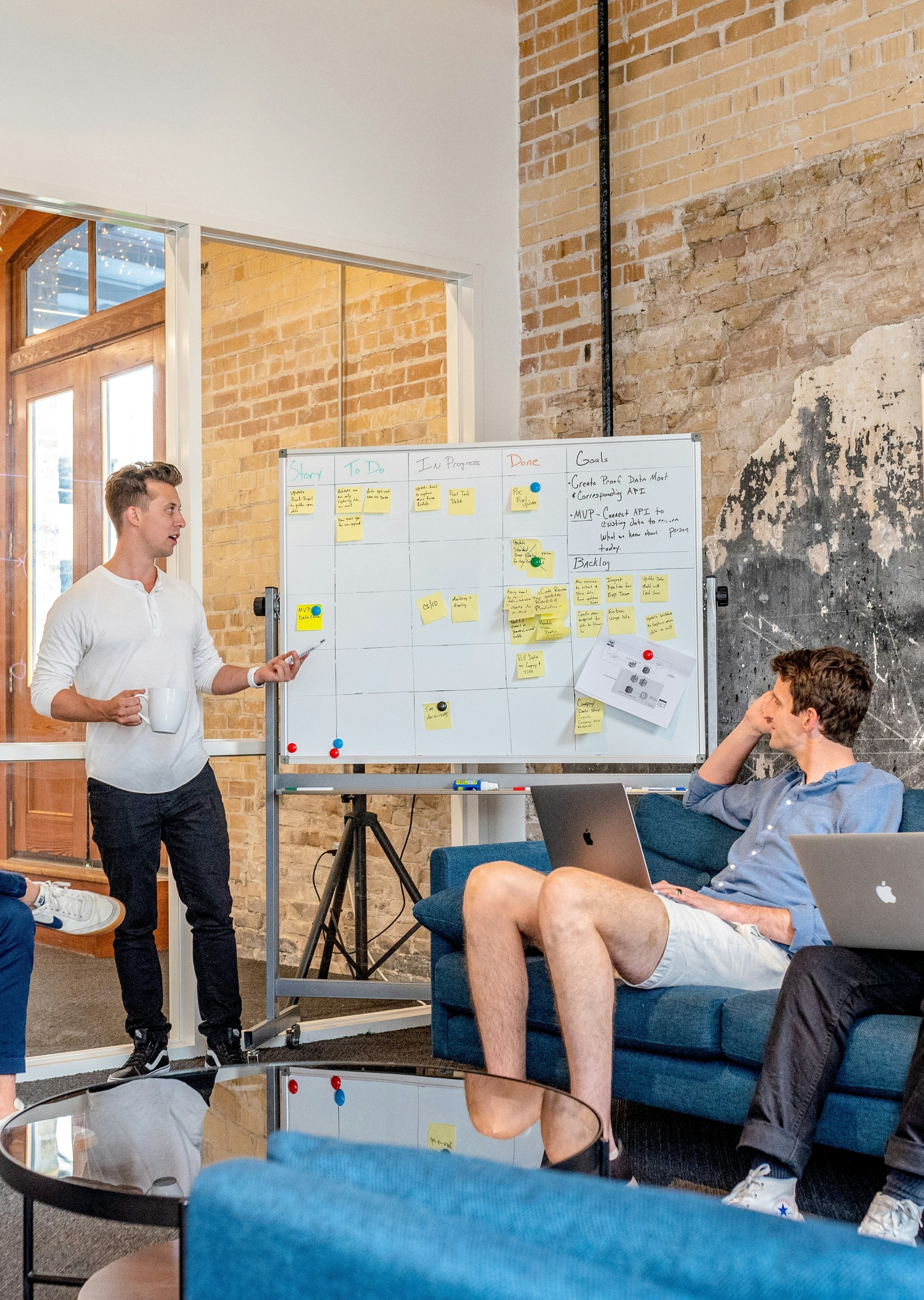 Executive strategy session at SilverCore modern office