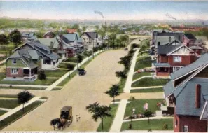 Backyard deck with roof cover and grill space in Goodyear Heights