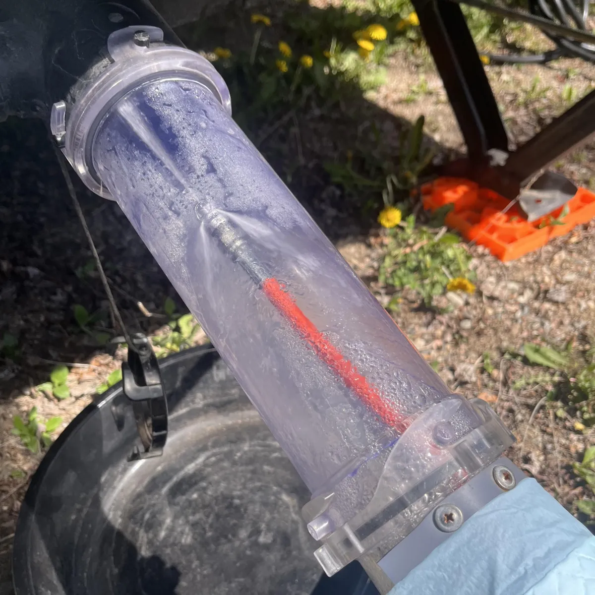 RV tank cleaning hydrojetting