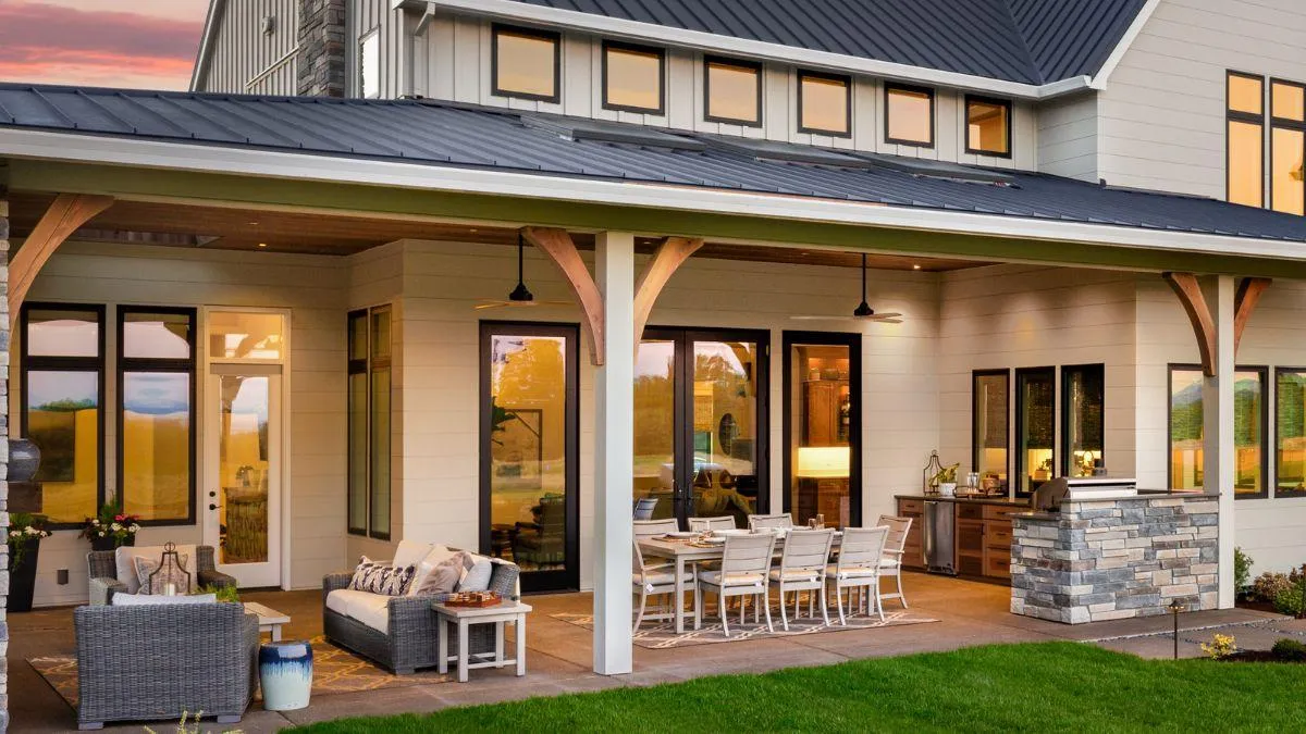 Beautifully renovated backyard patio and exterior living space showcasing professional remodeling work by Double Advantage Business Services