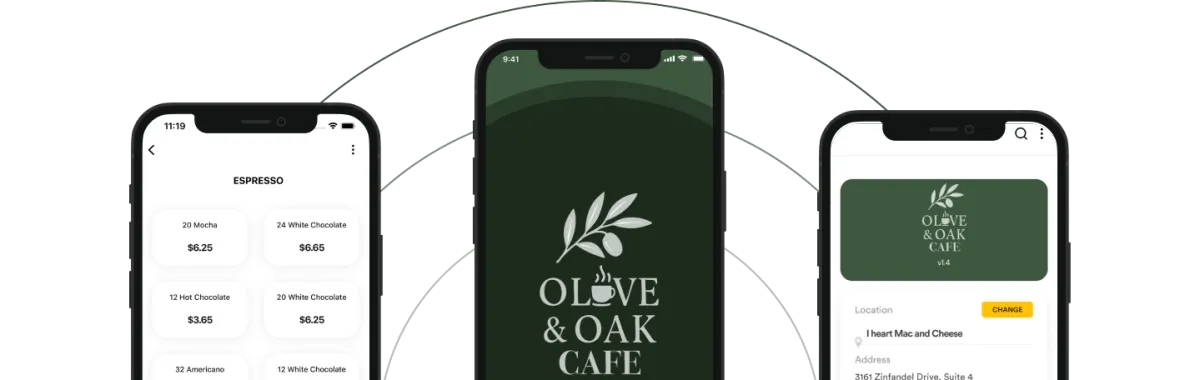 Olive and Oak App Screen