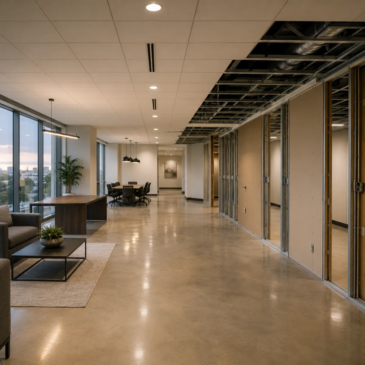 Water damage in a Doral commercial office requiring Water Damage 360 matched restoration